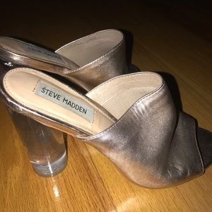 Rosegold Steve Madden Heeled Mules